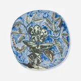 Pablo Picasso, Vase with Bunch plate, 1956, white earthenware with engraving covered with oxidized paraffin under glaze