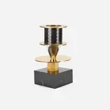 Obrello di Buddha vase by Ettore Sottsass, 1988, marble, brass, enameled steel, sold Jul 2016