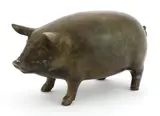 Christian Maas, Untitled, b.1951) Pig bronze with green and brown patina