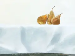 Still Life With Pears by Robert Bowden, 1979, watercolor on paper, offered Mar 2020