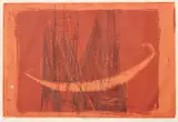 Reflected Galley, 1954, color by Dorothy Louise Bowman, woodcut, offered Mar 2020