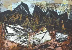 Howard Bradford, Pacific Coast Series, #1, 1954, color, woodcut