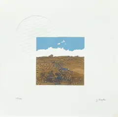Color Print, embossed paper by Francisco Copello, engraving and aquatint, offered Mar 2020
