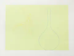 Derrick Greaves, Still Life with Flower and Vase, 1970, serigraph printed in colors