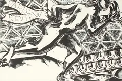 Untitled, deckled edge limited edition by Robert Kushner, lithograph for the Paris Review, measuring 31 by 43 inches, offered Mar 2020
