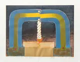 George Nama, Monument for Giorgio De Chirico, 1971, serigraph on paper