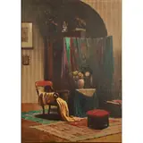 Endre Komaromi-Kacz, Interior Scene, oil on canvas, [approximate dimensions -