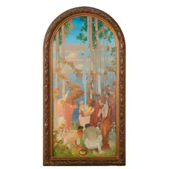 Frank Brangwyn, Fire for Herbst Theater, watercolor and gouache, [approximate dimensions -
