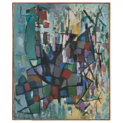 Robert Jay Wolff, "Don Q,”, 1954, oil on canvas,[approximate dimensions - canvas: 36 1/4" H x 30" W]