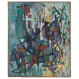 Robert Jay Wolff, "Don Q,”, 1954, oil on canvas,[approximate dimensions - canvas: 36 1/4" H x 30" W]