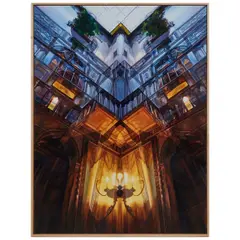 Mirrored Architectural by Patti Olen, oil on canvas, [approximate dimensions - canvas: 55 1/2" H x 42" W], offered Sep 2025