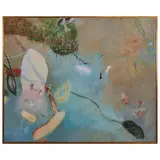 David Izu, Abstract Composition, 1980, oil on canvas, [approximate dimensions -