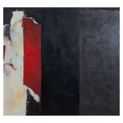Abstract, trittico [triptych] by Contemporary, oil on canvas, [approximate dimensions - canvas: 55 h x 59 w inches], offered Jul 2025