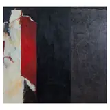 Contemporary, Abstract, trittico [triptych], oil on canvas, [approximate dimensions - canvas: 55 h x 59 w inches]
