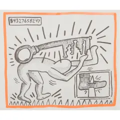 Against All Odds by Keith Haring, 1990, lithograph in colors, [approximate dimensions -, offered Sep 2025