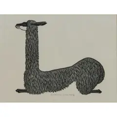 Llama by Jacques Hnizdovsky, 1972, woodcut, [approximate dimensions -, offered Sep 2025