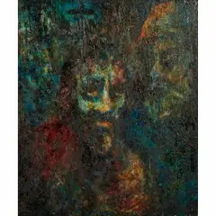 Robert "Bob" Branaman, Portrait, 1958, oil on board, [approximate dimensions -