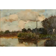 Nicolaas, Bastert (Dutch, 1854 - 1939), Landscape, oil on board, [approximate dimensions -