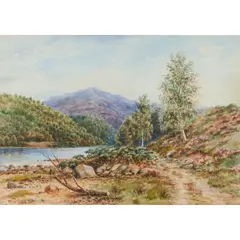 William Baptiste Baird, River Valley, watercolor, [approximate dimensions -