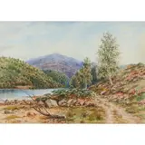 William Baptiste Baird, River Valley, watercolor, [approximate dimensions -