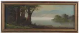 Robert Wood, Featured in this Robert Wood (1889-1979) original lone fisherman oil-on-board