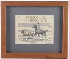 Untitled by Charles Marion Russell, lithograph 1912 flying d ranch, offered Jan 2022