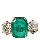 Emerald And Diamond Ring A Gold, Senza titolo