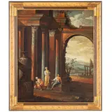 Capriccio architettonico con figure by Raffaele Rinaldi detto il Menia, oil on canvas, offered Feb 2025