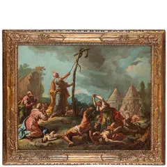 Gaspare Diziani, Mosè e il serpente di bronzo, oil on canvas