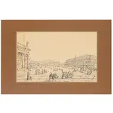 Antonio Senape, Otto vedute di Napoli, della Campania e di Roma / Veduta di Terracina, ink on paper