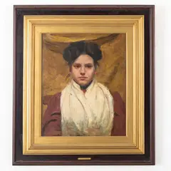 Terni, 1848 - Lucca, 1933 / Ritratto di ragazza / Firmato A Campriani in basso a destra by Alceste Campriani, oil on canvas, offered Feb 2025