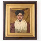 Alceste Campriani, Terni, 1848 - Lucca, 1933 / Ritratto di ragazza / Firmato A Campriani in basso a destra
