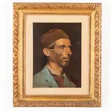 Antonio Varni, Genova, 1841 - Sampierdarena, 1908 / L'idiota / Firmato Varni in basso a destra, oil on canvas applicata on faesite