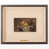Lucca 1855 - 1941 / Natura morta con frutta / Firmato Lucchesi in basso a sinistra by Giorgio Lucchesi, oil on paper applicata on tavoletta, offered Feb 2025