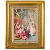 Roberto Fontana, Milano, 1844 - 1907 / Visita al Vescovo / Firmato R Fontana in basso a destra
