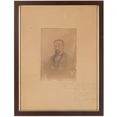 Domenico Morelli, Napoli, 1826 - 1901 / Ritratto del professore Agnello Maschetti / Dedica in basso a destra, Matite colorate su carta bruna