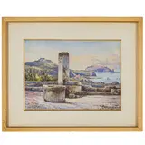 Consalvo Carelli, Napoli, 1818 - 1910 / Sentinella, Ischia / Firmato C Carelli e titolo in basso a sinistra, watercolour on paper