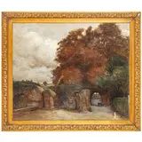 Carlo Siviero, Napoli, 1882 - Capri, 1953 / Paesaggio con alberi e arco / Firmato Siviero e datato 904 in basso a destra, oil on canvas