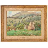Carlo Aimetti, Bisuschio, 1901 - 1980 / Pagliai in Valle Intelvi / Firmato Carlo Aimetti e datato 961 in basso a sinistra
