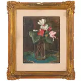 Alberto Salietti, Ravenna, 1892 - Chiavari, 1961 / Vaso con fiori / Firmato A Salietti e datato 34 in basso a destra