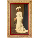 Harold Speed, Londra, 1872 - 1957 / Ritratto di signora con vestito bianco e fiori / Firmato H Speed in basso a sinistra, oil on canvas