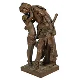 Henri Honoré Plé, Parigi, 1853 - 1922 / Vichingo con il figlio / Firmato Henry Ple sulla base, bronze