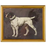 Caspar von Reth, Aachen, 1858 - 1913 / Ritratto di Jack Russel / Firmato C V Reth e data 1886 in alto a destra, oil on cardboard