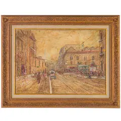 Carlo Aimetti, Bisuschio, 1901 - 1980 / Milano, via Pontaccio / Firmato C Aimetti e datato 955 in basso a sinistra, pastel on compensato
