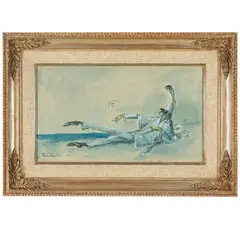 Venezia, 1911 - 1979 / Pulcinella / Firmato Bruno Martini in basso a sinistra by Bruno Martini, oil on paper on canvas, offered Feb 2025
