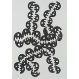 Giuseppe Capogrossi, Roma 1900 - 1972 / Senza titolo, lithograph in bianco and nero on paper