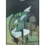 Gianni Dova, Roma 1925 - Pisa 1991 / Senza titolo, mixed media on paper applicata on canvas