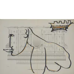 Carol Rama, Torino 1918 / La corona di Keaton, 1993, Pennarello su carta prestampata