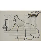 Carol Rama, Torino 1918 / La corona di Keaton, 1993, Pennarello su carta prestampata