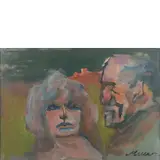 Mino Maccari, Siena 1898 - Roma 1989 / Senza titolo, 1957, oil on canvas